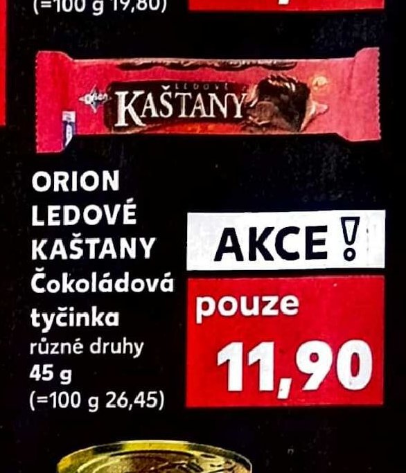 ORION LEDOVÉ KAŠTANY Čokoládová tyčinka 45 g