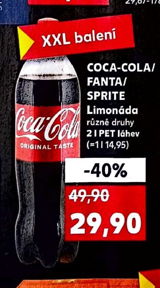 COCA-COLA/FANTA/SPRITE Limonáda 2 l