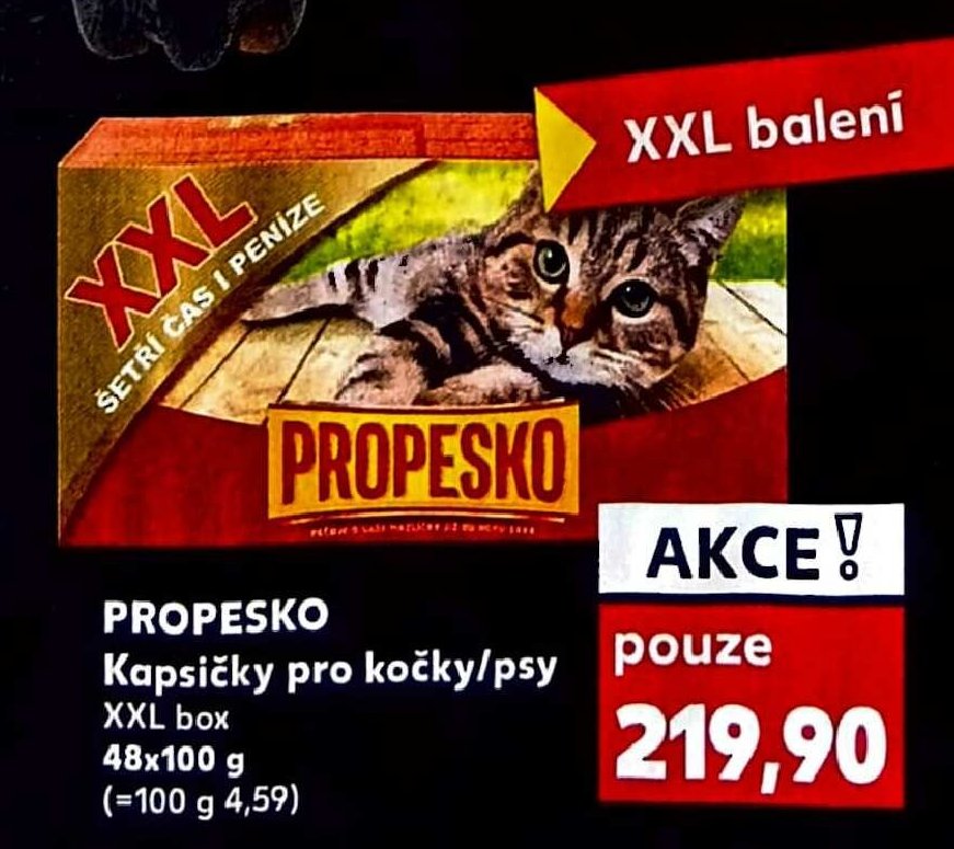 PROPESKO Kapsičky pro kočky/psy XXL box 48x100 g