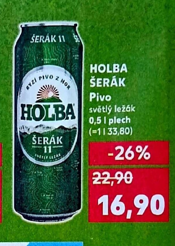 Holba Šerák Pivo