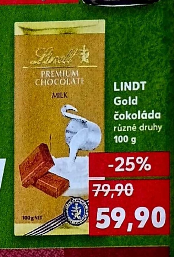 Lindt Gold čokoláda