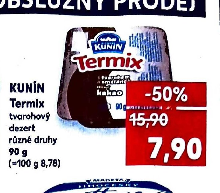 KUNÍN Termix tvarohový dezert