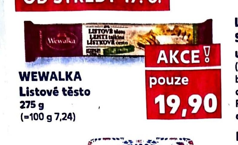 Wewalka Listové těsto 275 g