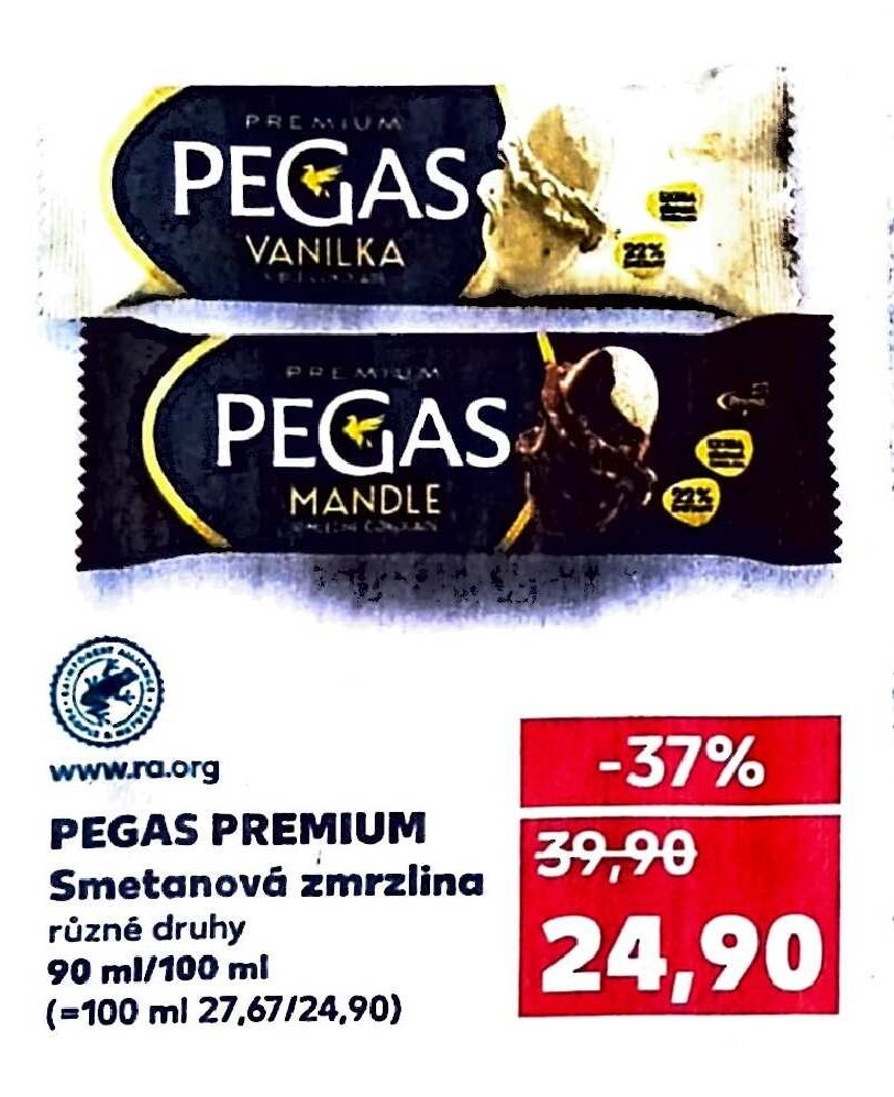 Pegas Premium Smetanová zmrzlina 90 ml/100 ml