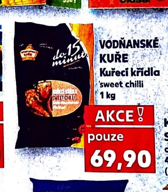 Vodňanské kuře Kuřecí křídla sweet chilli 1 kg