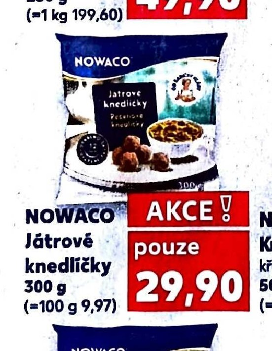 Nowaco Játrové knedlíčky 300 g