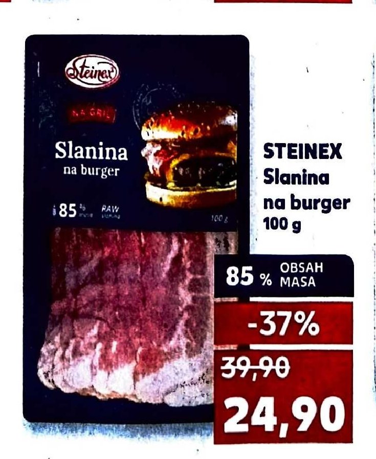 STEINEX Slanina na burger 100 g