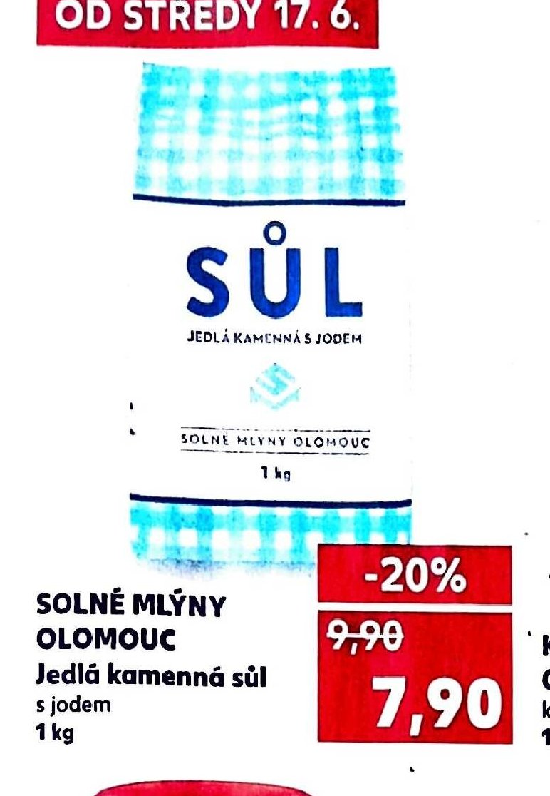 Solné mlýny Olomouc Jedlá kamenná sůl s jodem 1 kg