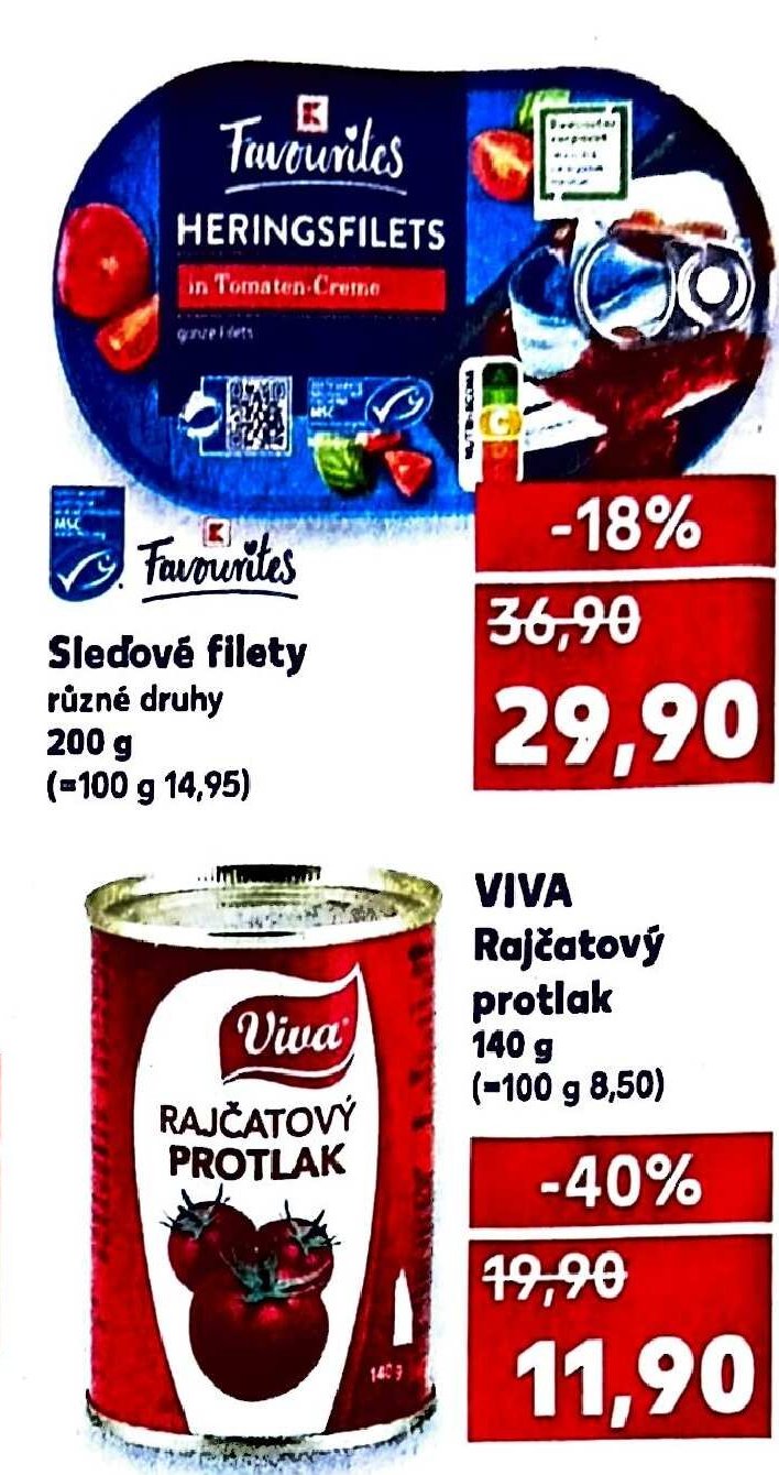 Favourites Sleďové filety různé druhy 200 g