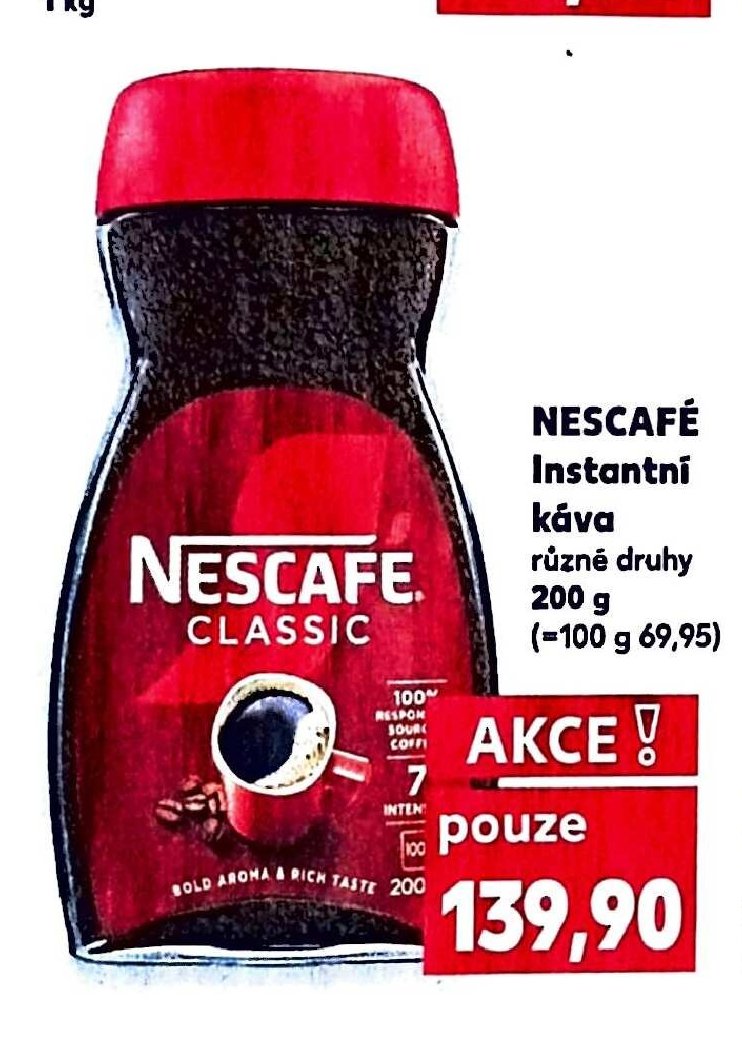 Nescafe Instantní káva různé druhy 200 g
