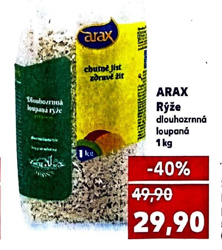 Arax Rýže dlouhozrnná loupaná 1 kg