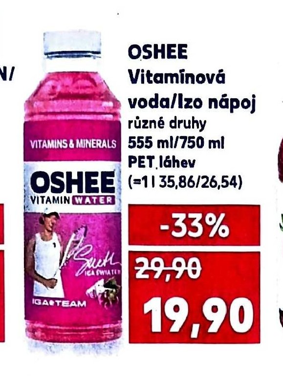 OSHEE Vitamínová voda/Izo nápoj