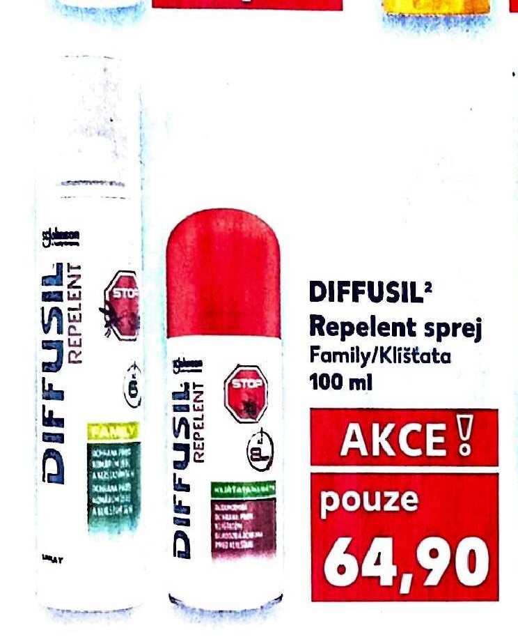 DIFFUSIL Repelent sprej Family/Klišťata