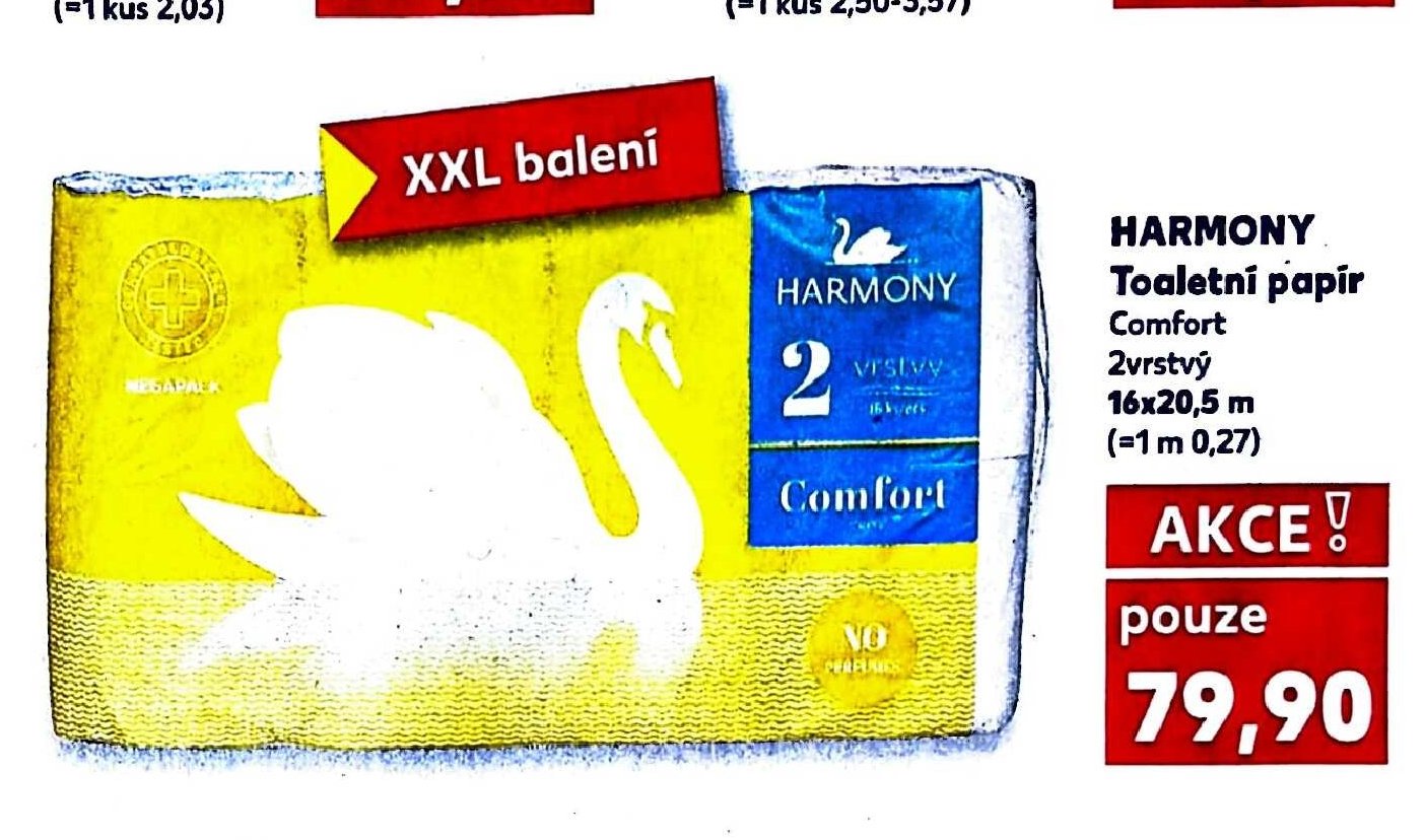 HARMONY Toaletní papír Comfort 2vrstvý