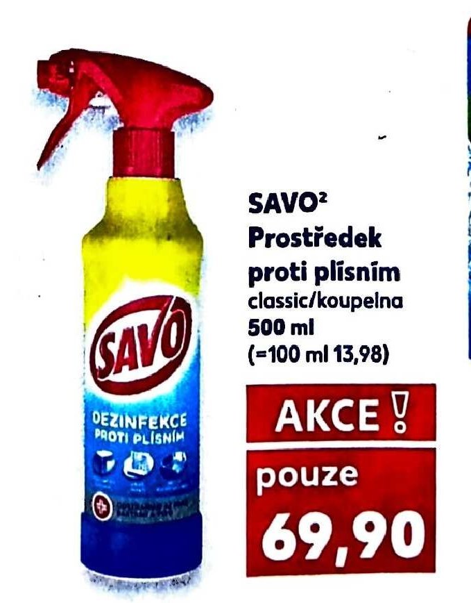 SAVO Prostředek proti plísním classic/koupelna 500 ml