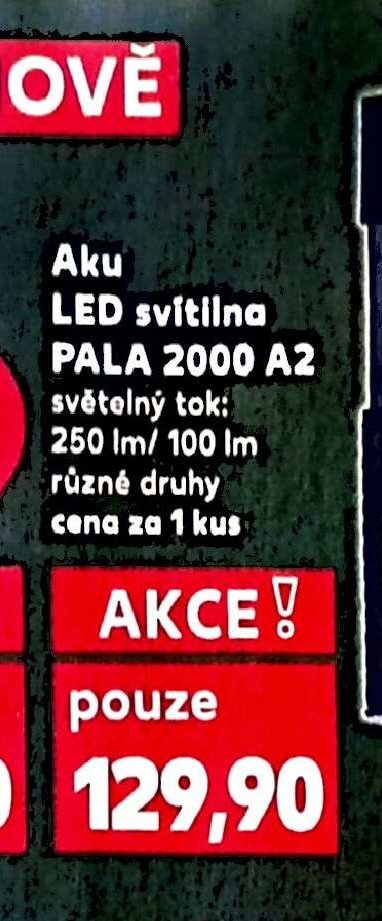 Aku LED svítilna PALA 2000 A2