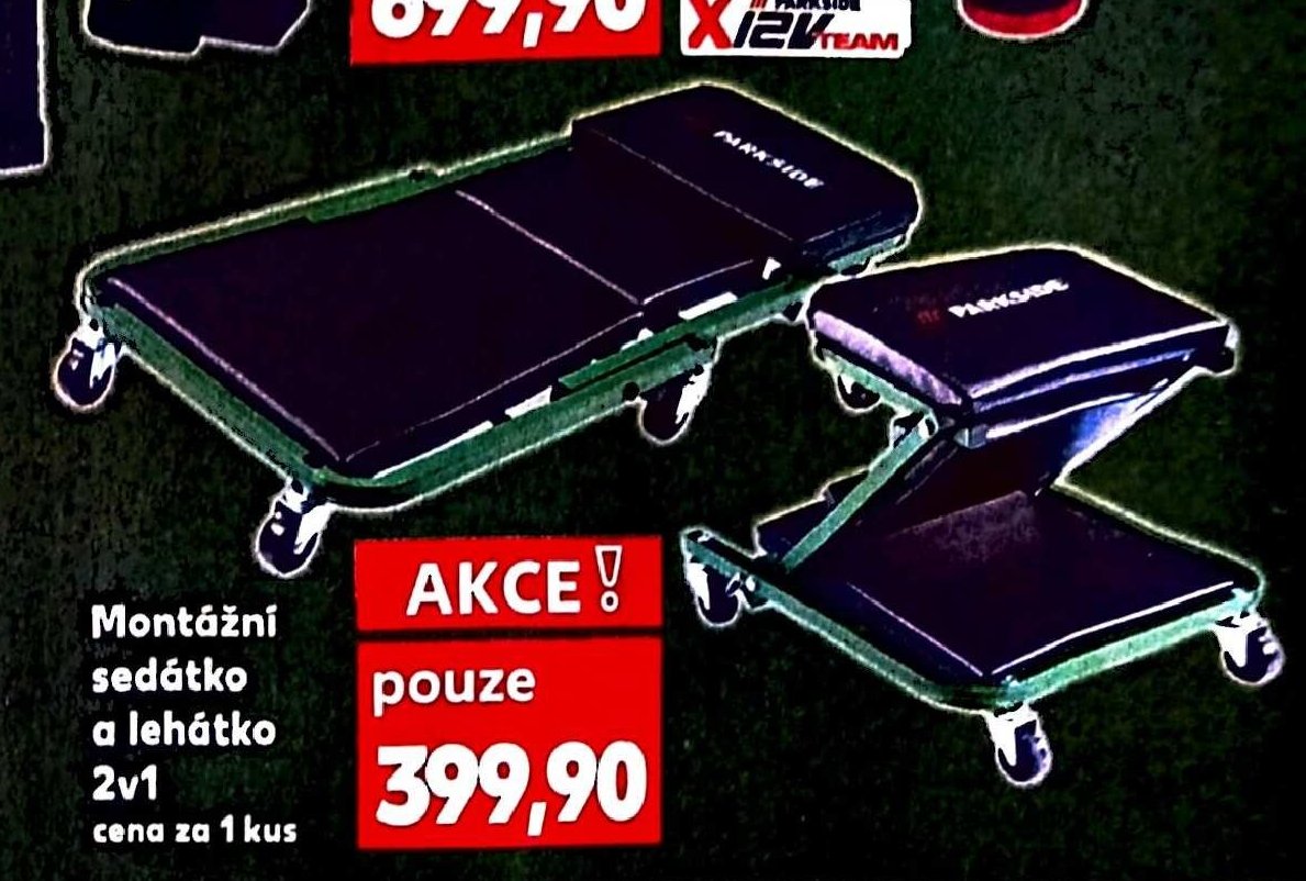 Montážní sedátko a lehátko 2v1