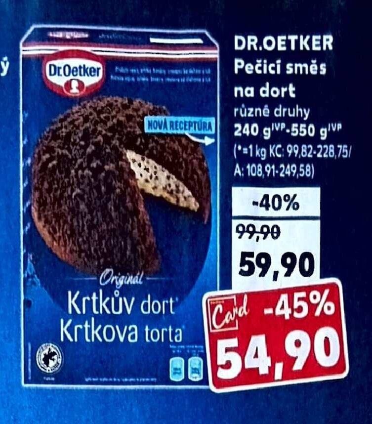 DR.OETKER Pečicí směs na dort