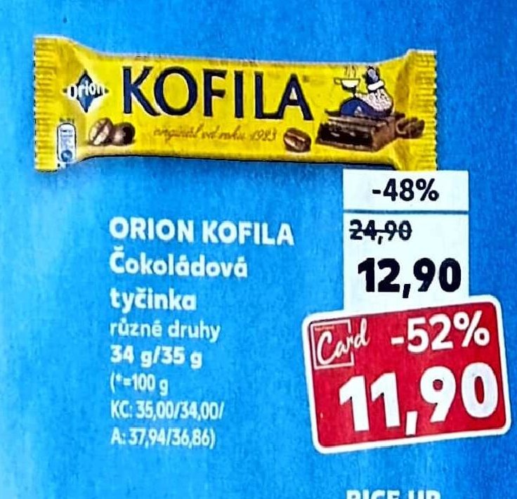 ORION KOFILA Čokoládová tyčinka