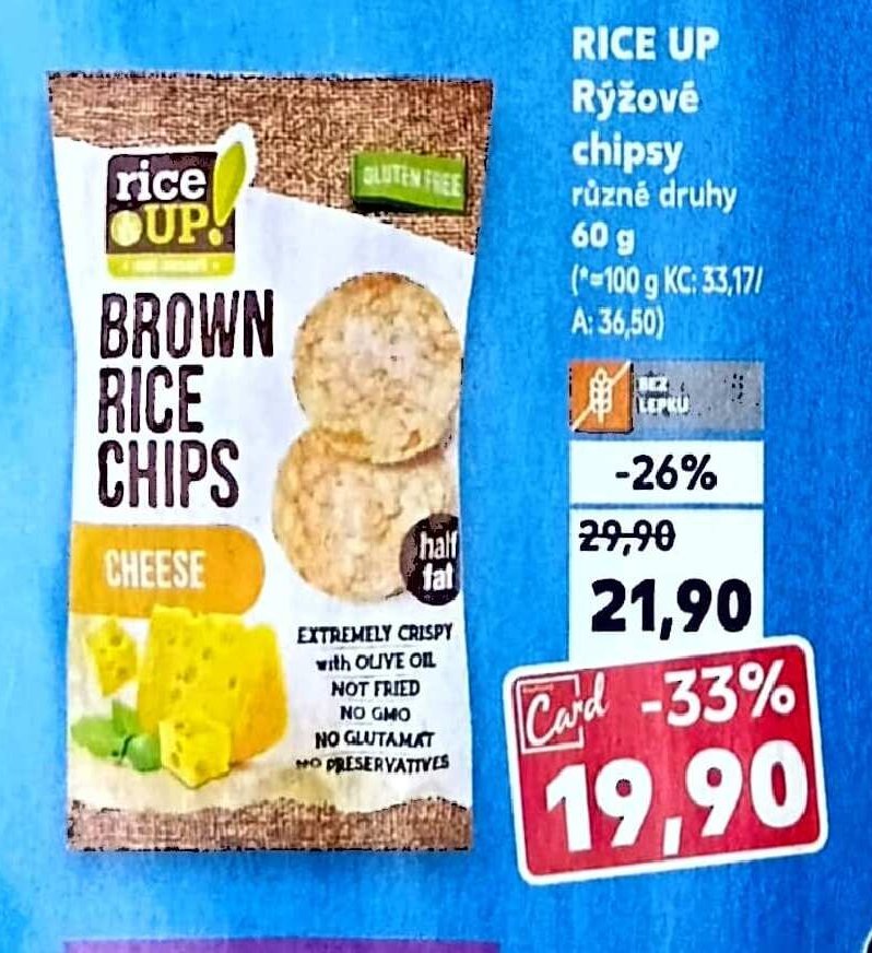 RICE UP Rýžové chipsy