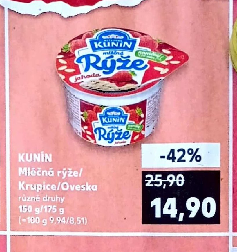 KUNÍN Mléčná rýže / Krupice / Oveska