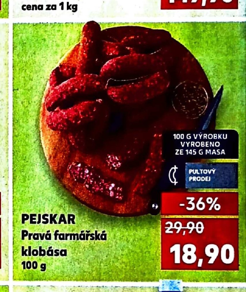 PEJSKAR Pravá farmářská klobása