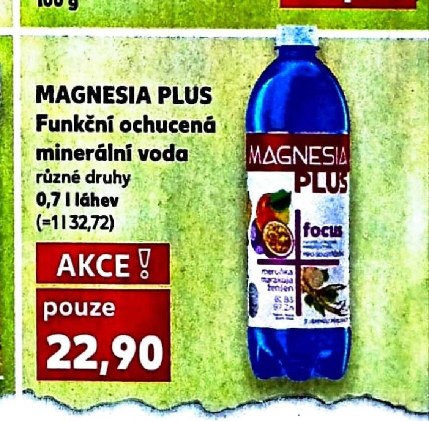 MAGNESIA PLUS Funkční ochucená minerální voda