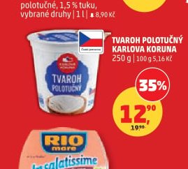 Tvaroh polotučný Karlova Koruna