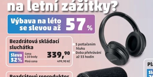 Bezdrátová skládací sluchátka