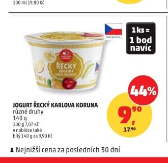 Jogurt řecký Karlova Koruna
