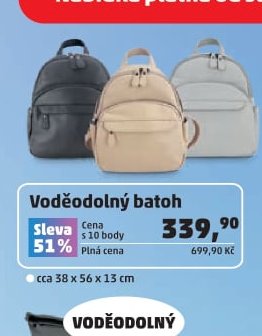 Voděodolný batoh