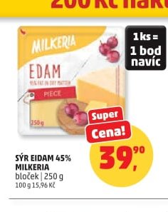 Sýr eidam 45% Milkeria 250 g