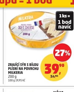 Zrající sýr s bílou plísní na povrchu Milkeria 200 g