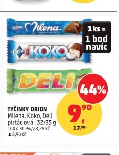 Tyčinky Orion Milena, Koko, Deli 32/35 g