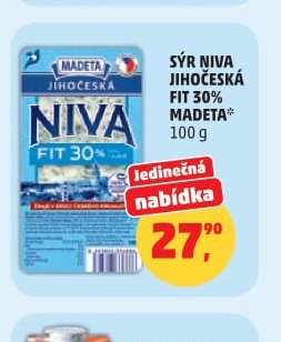 SÝR NIVA JIHOČESKÁ FIT 30% MADETA 100 g