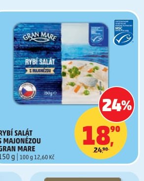 RYBÍ SALÁT S MAJONÉZOU GRAN MARE