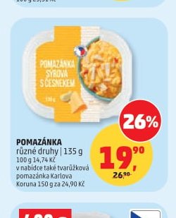 POMAZÁNKA SÝROVÁ S ČESNEKEM