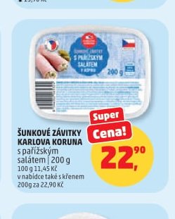 ŠUNKOVÉ ZÁVITKY KARLOVA KORUNA