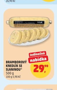 BRAMBOROVÝ KNEDLÍK SE SLANINOU