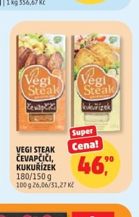 VEGI STEAK ČEVAPČIČI, KUKUŘÍŽEK