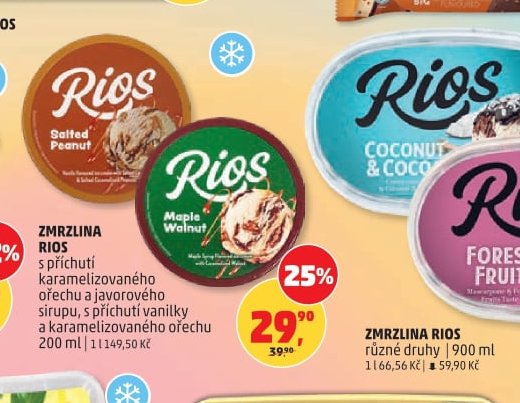 ZMRLZINA RIOS s příchutí karamelizovaného ořechu a javorového sirupu, s příchutí vanilky a karamelizovaného ořechu
