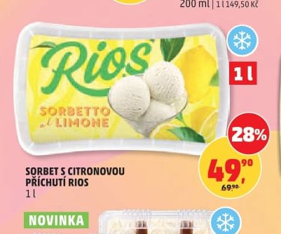 SORBET S CITRONOVOU PŘÍCHUTÍ RIOS