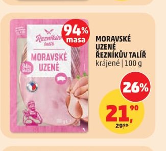 MORAVSKÉ UZENÉ ŘEZNÍKŮV TALÍŘ krájené | 100 g