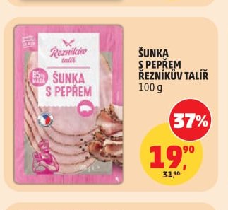 ŠUNKA S PEPŘEM ŘEZNÍKŮV TALÍŘ 100 g