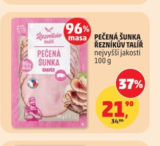 PEČENÁ ŠUNKA ŘEZNÍKŮV TALÍŘ nejvyšší jakosti 100 g