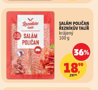 SALÁM POLIČAN ŘEZNÍKŮV TALÍŘ krájený 100 g