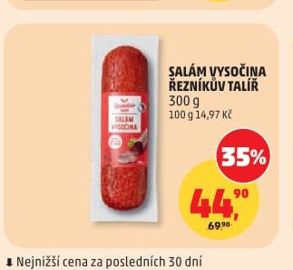 SALÁM VYSOČINA ŘEZNÍKŮV TALÍŘ 300 g