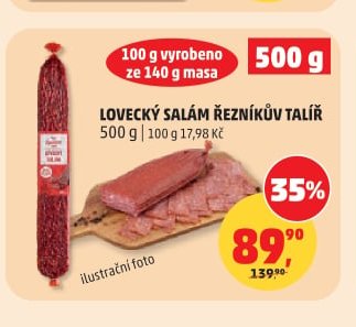 LOVECKÝ SALÁM ŘEZNÍKŮV TALÍŘ 500 g