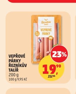 VEPŘOVÉ PÁRKY ŘEZNÍKŮV TALÍŘ