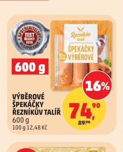 VÝBĚROVÉ ŠPEKÁČKY ŘEZNÍKŮV TALÍŘ